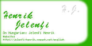 henrik jelenfi business card